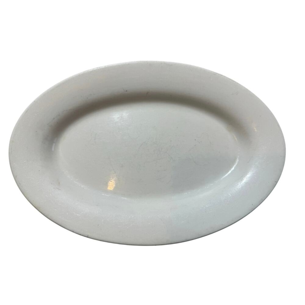 Vintage Buffalo China Oval Serving Platter White‎ 10.5” USA Made Restaurant Ware